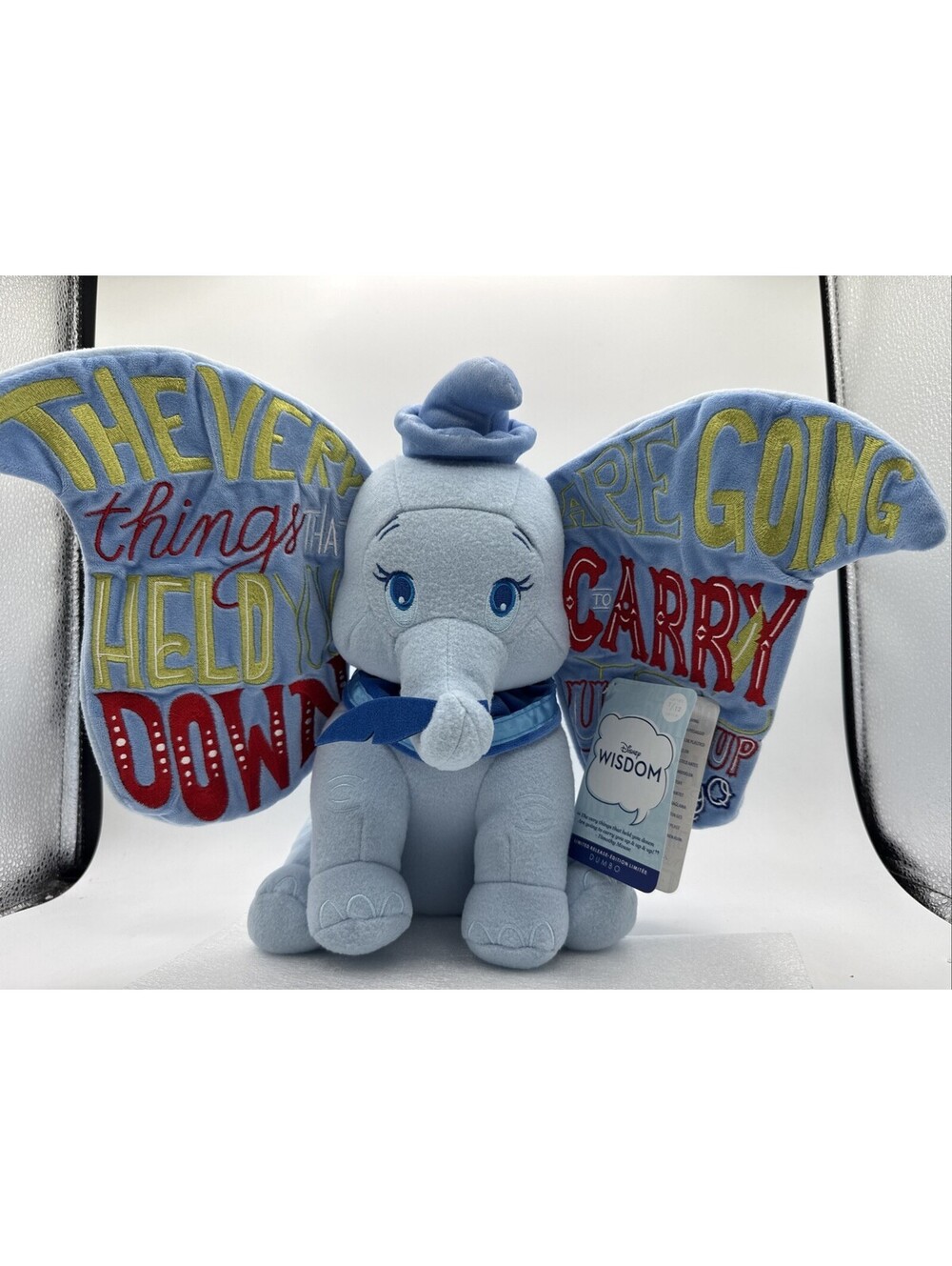 Disney Wisdom Dumbo Plush Series 1 of 12 Limited Release Timothy Mouse Quote 12”